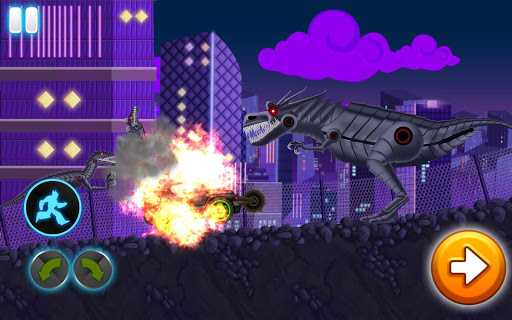 Dino Robot Wars: City Driving and Shooting Game