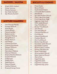 Gujrat Namkeen menu 2