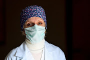 Laura Ricevuti, the medical doctor who diagnosed the first case of Covid-19 in an Italian patient with Dr. Malara on February 20, poses for a photograph at Codogno Hospital one year after the small northern town became Europe's coronavirus disease (Covid-19) epicentre, in Codogno, Italy, February 11, 2021.  