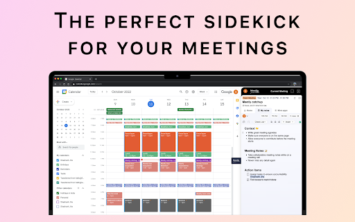 Meetly: Meeting Notes for Calendar & Meet