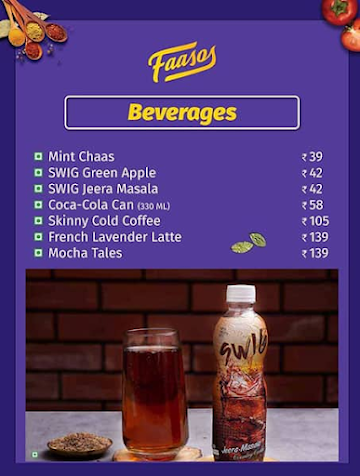 Faasos Signature Wraps & Rolls menu 