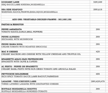 Squisito - Cafe Italiano menu 