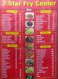 3 Star Fry Center menu 2