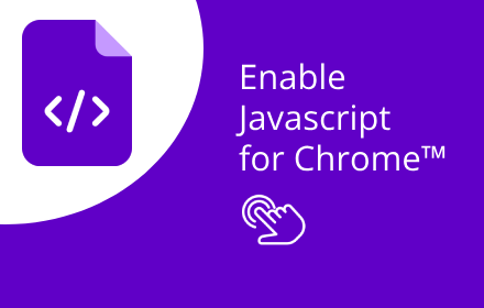 Enable Javascript for Chrome small promo image