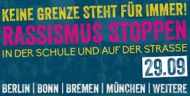 Banner: «Keine Grenze steht für immer…».