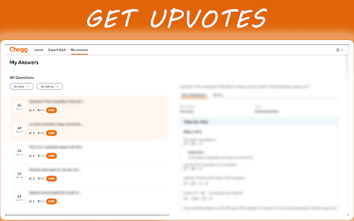 Chegg Expert Upvotes