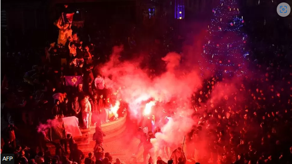 The boy was run over as France fans celebrated in the centre of Montpellier (file picture)