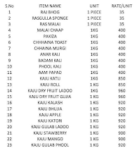 Jodhpuri Sweets & Namkeen menu 2