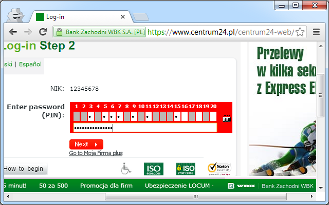 Regular password field for BZWBK24 Preview image 0