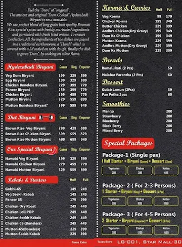 B2 Biryani Brothers menu 