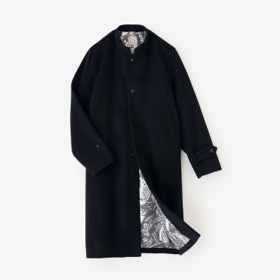 スーパー120'sウール S.C.ロングコート2.0/深紺(しんこん)×森 スーパー120'sウール S.C.ロングコート2.0/深紺(しんこん)×森