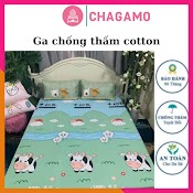 Ga Chống Thấm Cotton Ga Chống Thấm Nước Cho Bé Không Nóng Bí Không Ồn Đệm Dày 15 - 20Cm