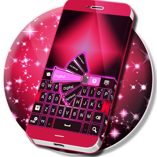 Pink Black Keyboard Theme 個人化 App LOGO-APP開箱王