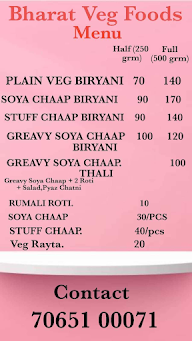 Bharat Veg Foods menu 1