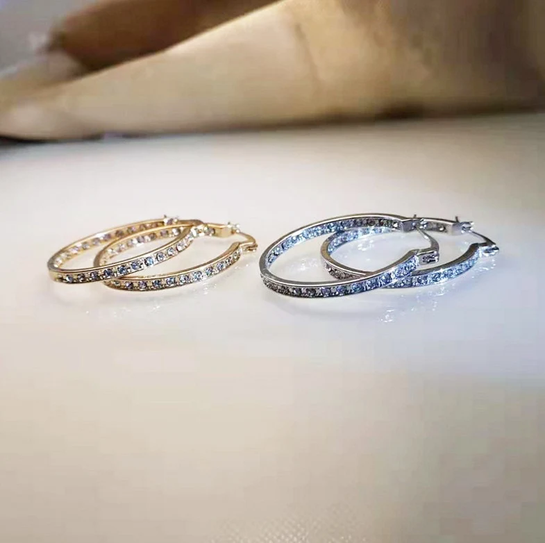 Title 4, Brincos de moda europeia e americana com strass...