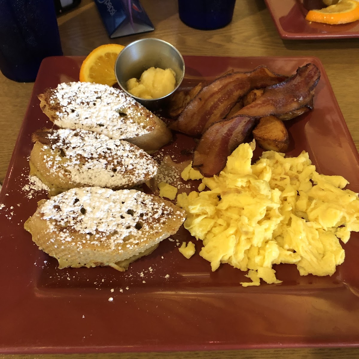 Toasted Mango special with GF French toast