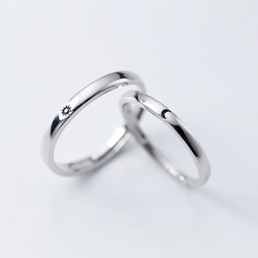 Title 2, Simple Sun and Moon Ring for Men and Women Gift...