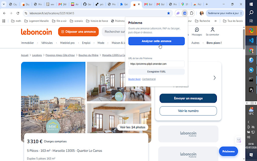 PrixImmo — Analyser une annonce screenshot 2