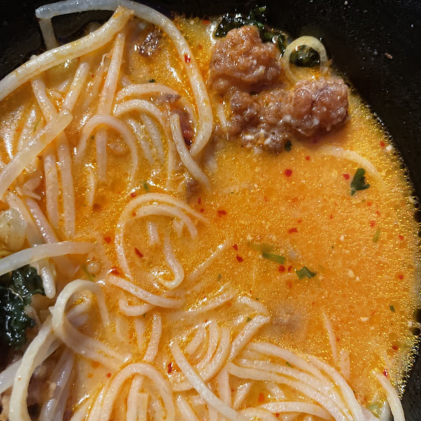 Lobster miso ramen (we dug in before snapping this photo)