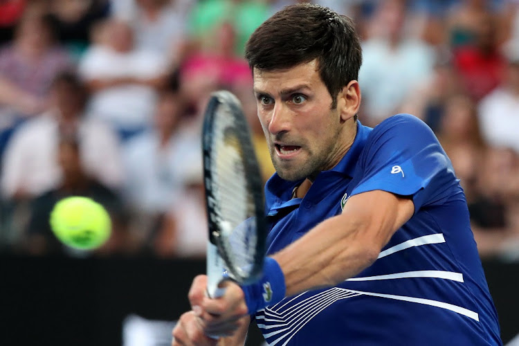 Novak Djokovic in action against Mitchell Krueger of the US at Melbourne Park, Melbourne, Australia, January 15 2019. Picture: REUTERS/LUCY NICHOLSON