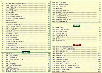 Hotel Sai Prasad Family Restaurant menu 