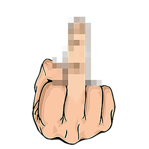 Image result for censored middle finger