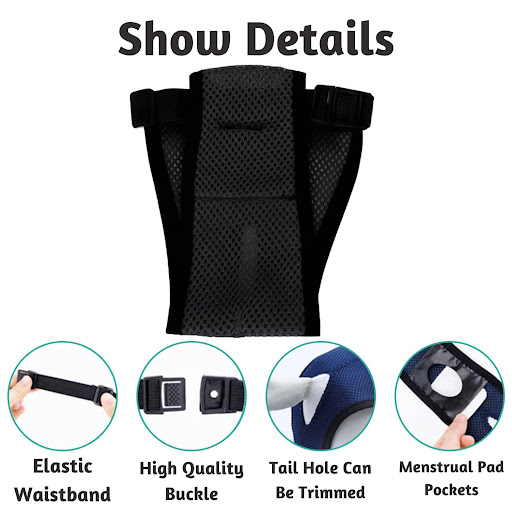 Title 5, Breathable Female Canine Menstrual Panties with...