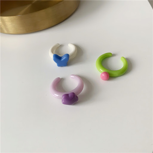 Title 2, Acrylic Resin Ring Small Butterfly A delicate a...