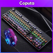 Combo Bàn Phím Cơ Và Chuột Không Dây Gaming Coputa Bàn Phím Máy Tính Chuột Chơi Game T907 Và A4