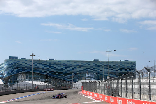 Max Verstappen of the Netherlands driving the (33) Aston Martin Red Bull Racing RB14 TAG Heuer on track during final practice for the Formula One Grand Prix of Russia at Sochi Autodrom on September 29, 2018 in Sochi, Russia.