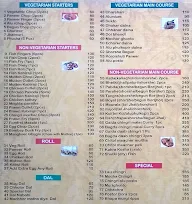 The Calcutta Club menu 1