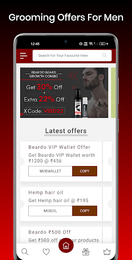 Screenshot Beard Grooming Offers for Men