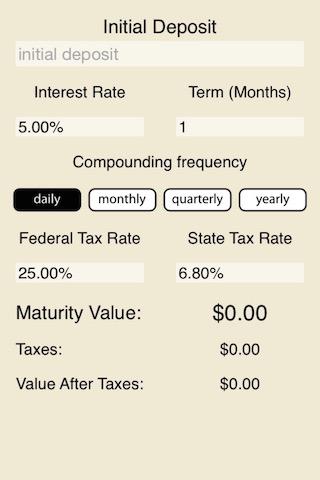 Bank Saving Deposit Calculator