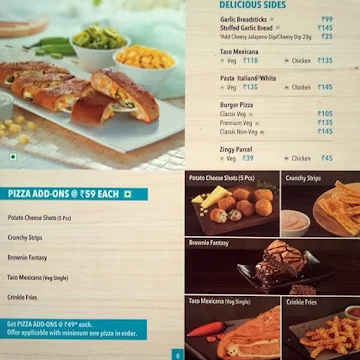 Domino's Pizza menu 