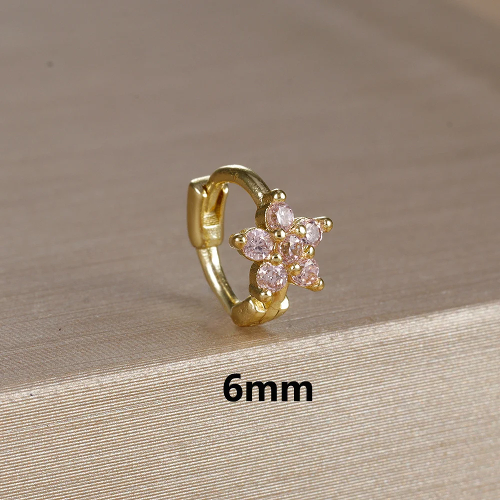 Title 15, Boucles doreilles violettes fleur avec boucle ...