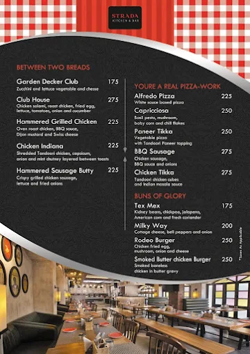 Strada Kitchen & Bar menu 