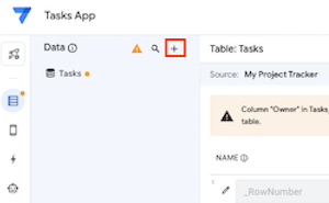 + をクリックしてデータを追加する