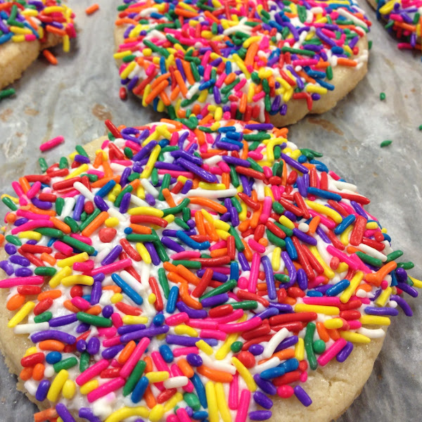 Sugar cookies with sprinkles