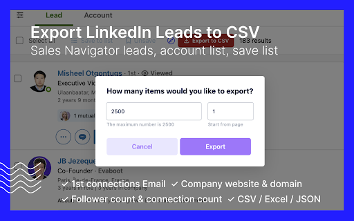 Lead Exporter for Sales Navigator
