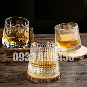 Ly Rock Thủy Tinh Pha Lê Đế Xoay 360 Độ, Cốc Uống Whisky Rượu Tây 160Ml Wine Glass