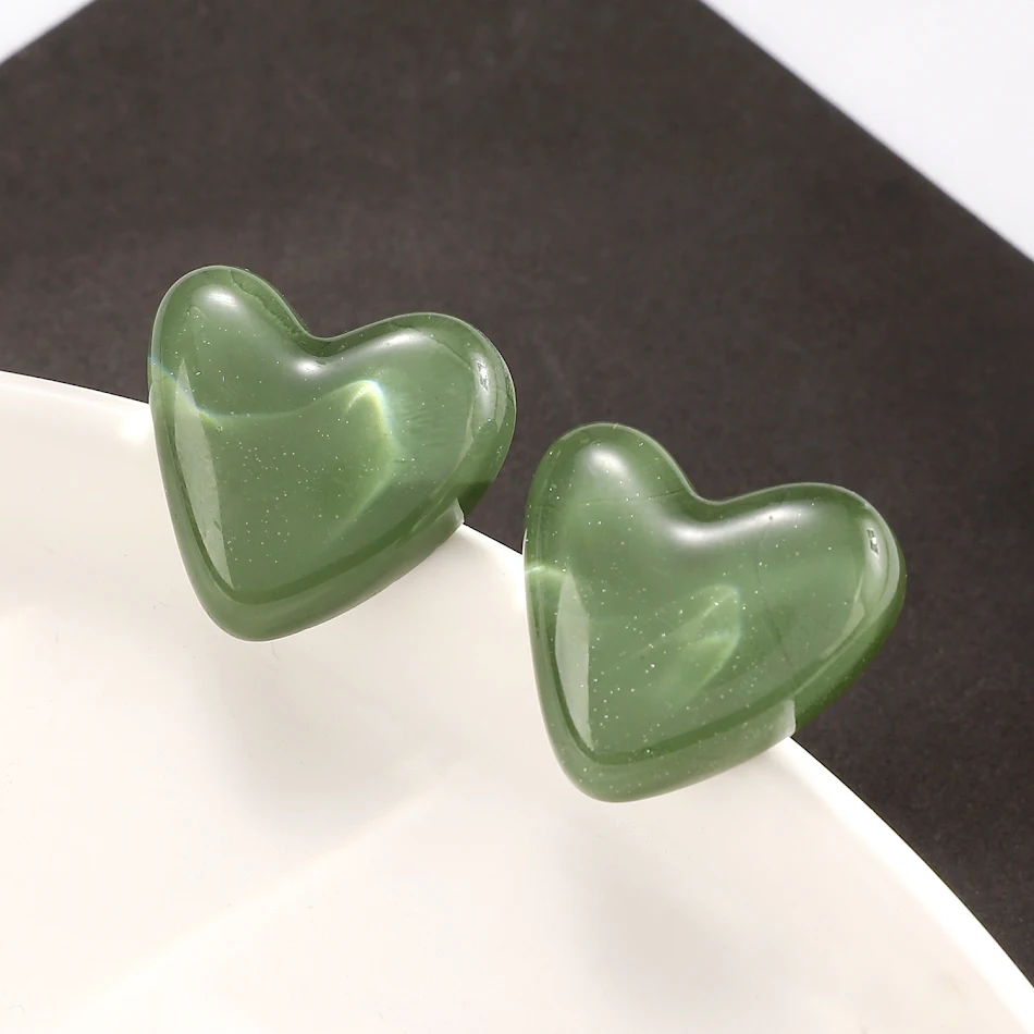Brincos C-Ring Coração de Amor Exquisitos Femininos Simples Joias Delicadas Elegantes Acessório Perfeito para Presentear Mulheres