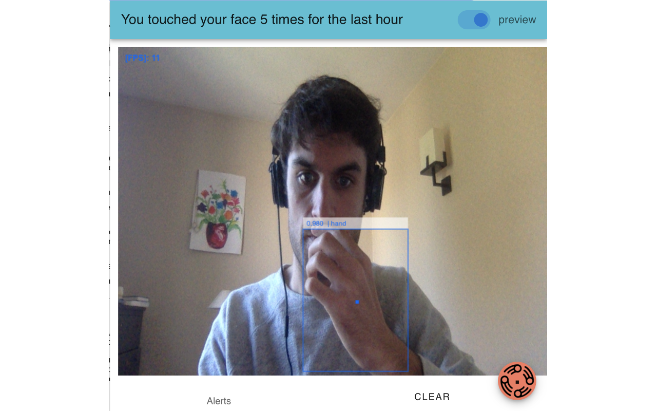 Face touching detector Preview image 1