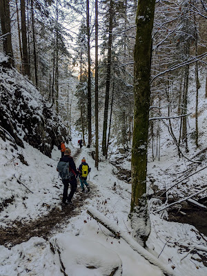 Snow was melting in the lower parts