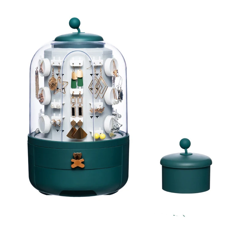 Organizador de Maquillaje Bijoux Boite, Grande Caja Plástica para Accesorios, Aretes, Pulseras, Collares. Mantén tu Belleza Ordenada y Elegante.