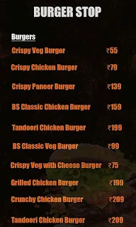 Burger Stop menu 1