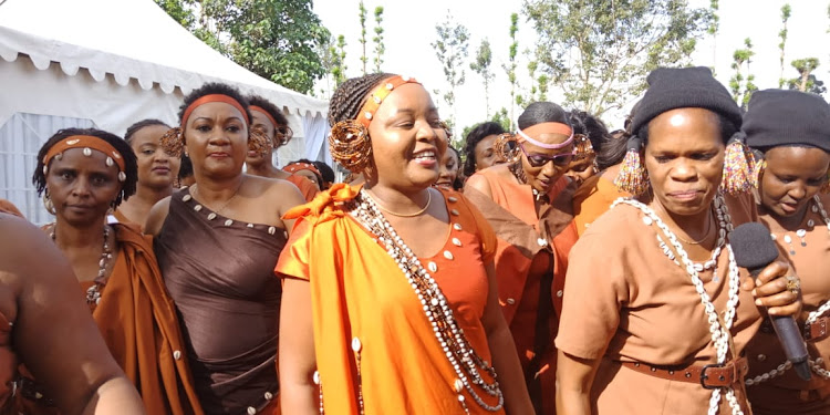 Kirinyaga governor Anne Waiguru arrives at her Traditional Wedding.