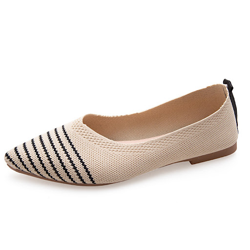 Title 6, Womens Fashion Stripe Pointed Toe Flying Woven...