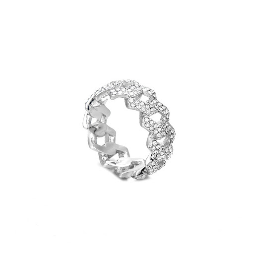 Title 1, Diamond Shiny Ring 9mm Cuban Link Chain Ring Lu...