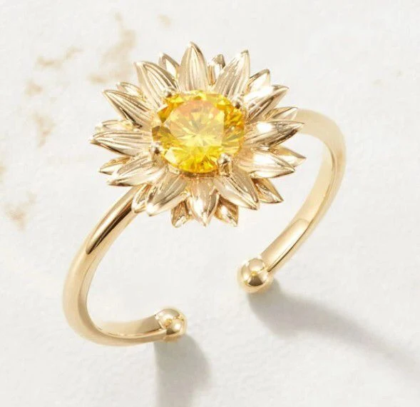 Title 5, Anillos Abiertos Elegantes de Flores de Margari...