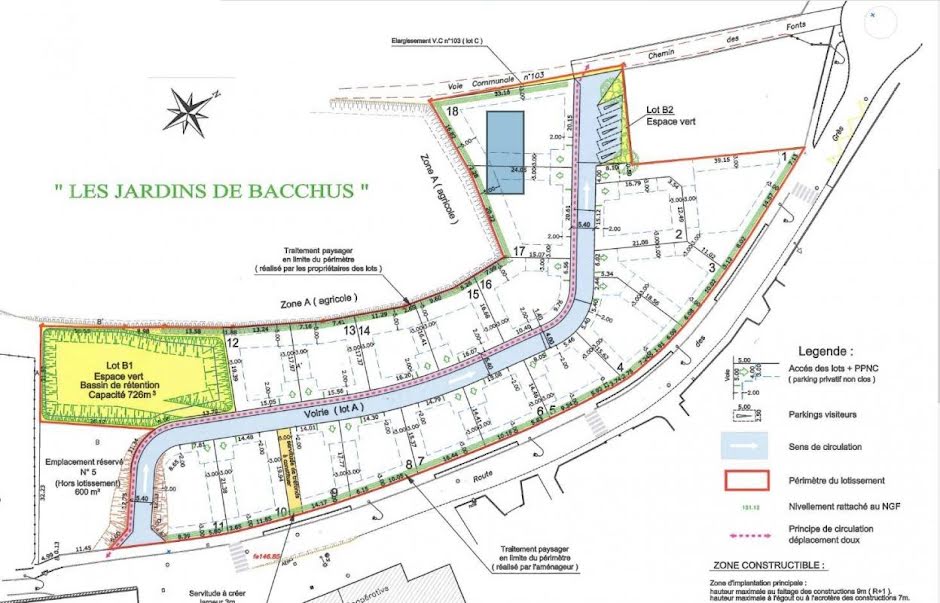 Vente terrain à batir  225 m² à Estézargues (30390), 95 000 €